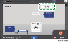 Operation panel screen illustration