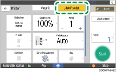 Operation panel screen illustration