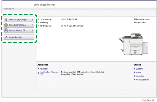 Illustration af webbrowser-skærm