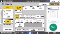 Operation panel screen illustration