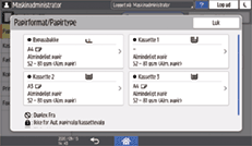 Operation panel screen illustration