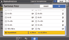 Operation panel screen illustration