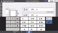 Operation panel screen illustration