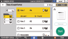 Operation panel screen illustration