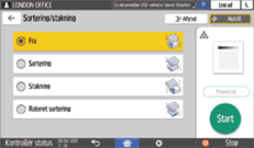 Operation panel screen illustration