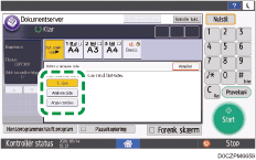 Operation panel screen illustration