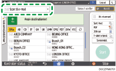 Operation panel screen illustration