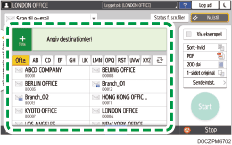 Operation panel screen illustration