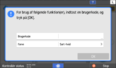 Operation panel screen illustration