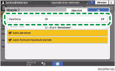 Abbildung Bedienfeld-Display