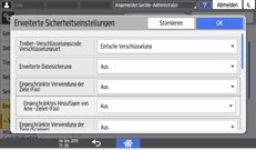 Abbildung Bedienfeld-Display