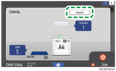 Operation panel screen illustration