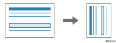 Illustration of scale to paper size