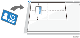 Illustration of ID card copy in landscape orientation