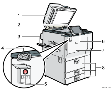 Main unit illustration numbered callout illustration