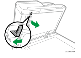 One-pass duplex scanning ADF illustration