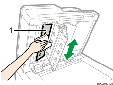 One-pass duplex scanning ADF illustration numbered callout illustration