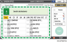 Operation panel screen illustration