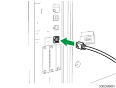 illustration of connecting Ethernet cable