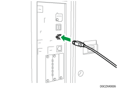 illustration of connecting the USB interfece cable