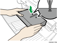 Z-fold support tray illustration