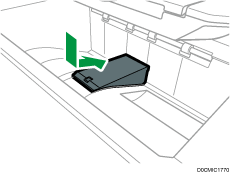 Z-fold support tray illustration