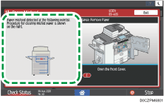 Operation panel screen illustration