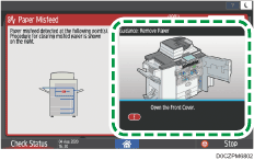 Operation panel screen illustration