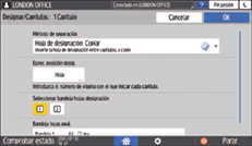 Ilustración de la pantalla del panel de mandos