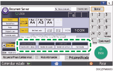 Ilustración de la pantalla del panel de mandos