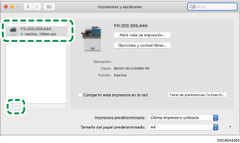 Ilustración de la pantalla del driver