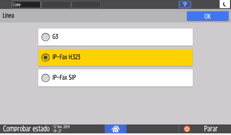 Ilustración de la pantalla del panel de mandos