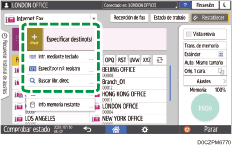 Ilustración de la pantalla del panel de mandos