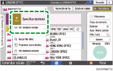 Ilustración de la pantalla del panel de mandos