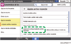 Ilustración de la pantalla del panel de mandos