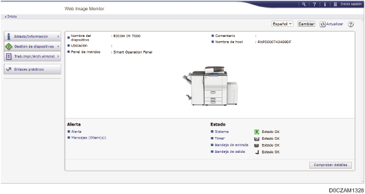 Ilustración de la pantalla del navegador web