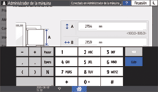 Ilustración de la pantalla del panel de mandos