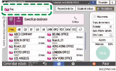 Ilustración de la pantalla del panel de mandos