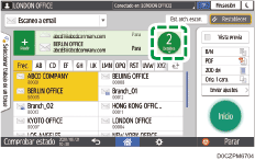 Ilustración de la pantalla del panel de mandos