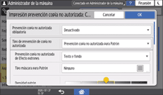 Ilustración de la pantalla del panel de mandos