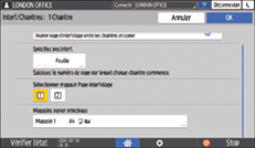 Illustration de l'écran du panneau de commande