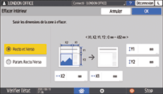 Illustration de l'écran du panneau de commande