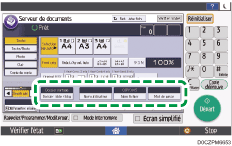 Illustration de l'écran du panneau de commande