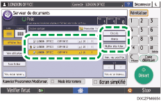 Illustration de l'écran du panneau de commande