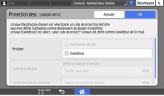 Illustration de l'écran du panneau de commande