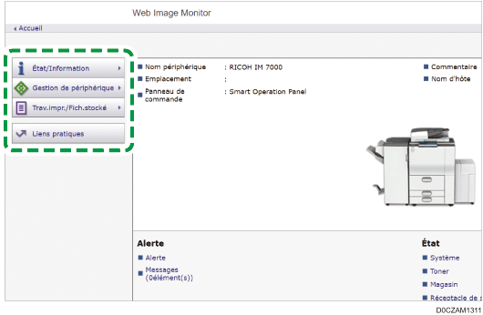 Illustration de l’écran du navigateur Web