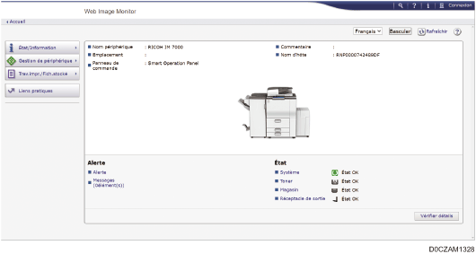 Illustration de l’écran du navigateur Web