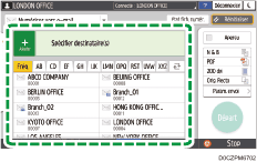 Illustration de l'écran du panneau de commande