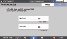 Illustration de l'écran du panneau de commande