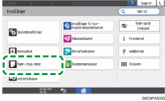 Illustrasjon av betjeningspanelet